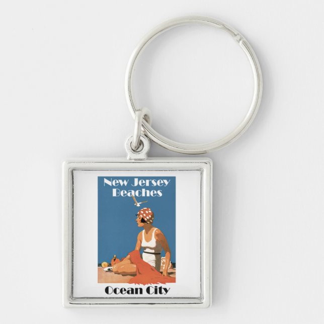 New Jersey Beaches ~ Ocean City Keychain (Front)