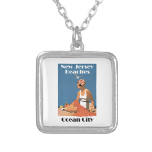 New Jersey Beaches ~ Ocean City Silver Plated Necklace
