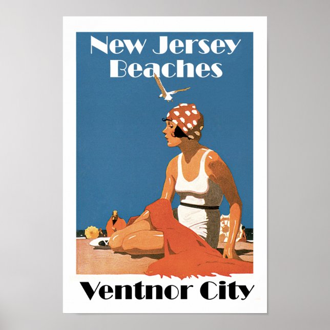 New Jersey Beaches ~ Ventnor City Poster (Front)
