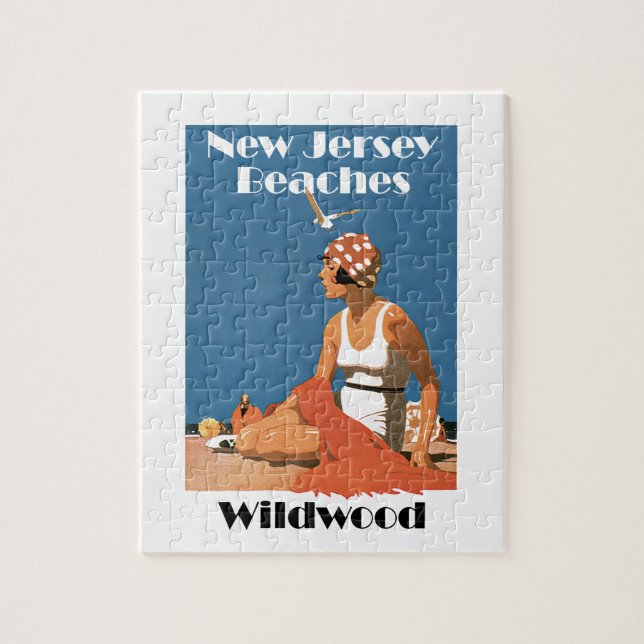 New Jersey Beaches ~ Wildwood Jigsaw Puzzle (Vertical)