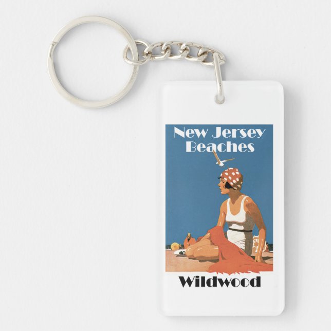 New Jersey Beaches ~ Wildwood Keychain (Front)