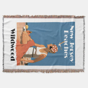 New Jersey Beaches ~ Wildwood Throw Blanket