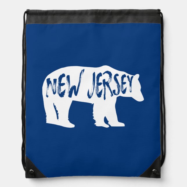 New Jersey Bear Drawstring Bag (Front)