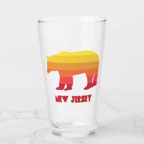 New Jersey Bear Rainbow Glass