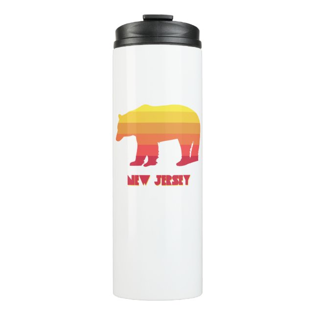 New Jersey Bear Rainbow Thermal Tumbler (Front)