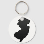 New Jersey Black Outline Keychain