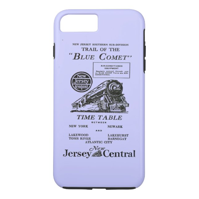 New Jersey Central Blue Comet Train Case-Mate iPhone Case (Back)