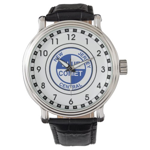 New Jersey Central Blue Comet Train Logo Watch