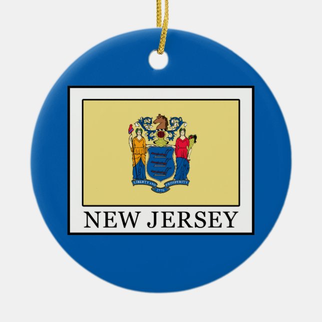 New Jersey Ceramic Ornament (Front)