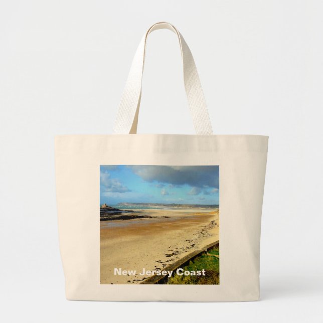 New Jersey Coast, NJ Large Tote Bag (Front)