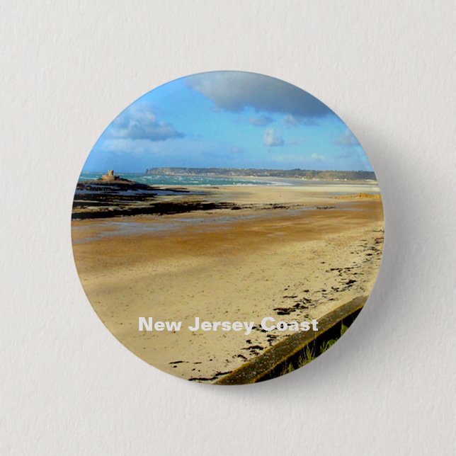 New Jersey Coast, NJ Pinback Button (Front)