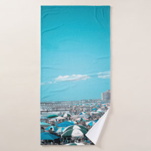 New Jersey Coastal Beach Art Bath Towel