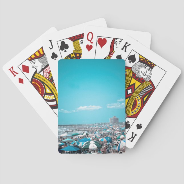 New Jersey Coastal Beach Art Poker Cards (Back)