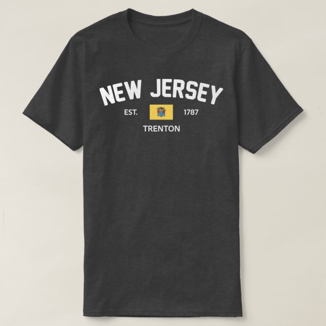 New Jersey Collegiate Preppy T-Shirt (Design Front)