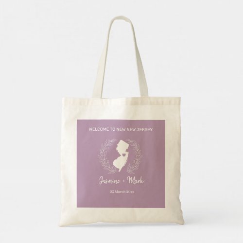 New Jersey Destination Wedding Welcome  Tote Bag
