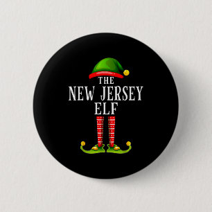 New Jersey Elf Christmas Matching Family Group Pjs Button