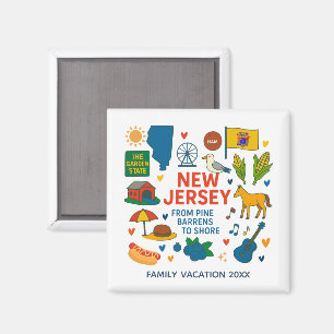 New Jersey Family Trip Keepsake Custom Magnet