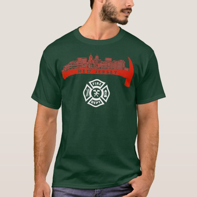 New Jersey Fire Rescue Department Firefighters T-Shirt (Front)