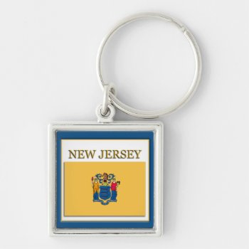 New Jersey Flag Design Premium Keychain by Americanliberty at Zazzle