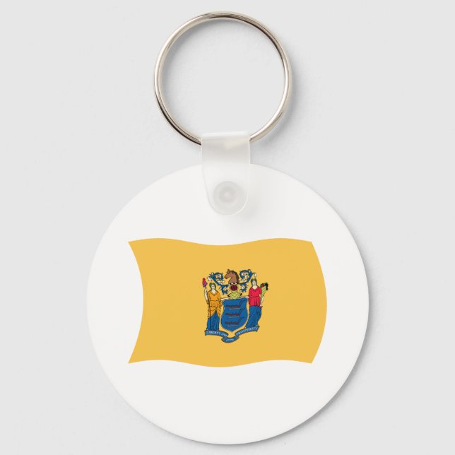 New Jersey Flag Keychain (Front)