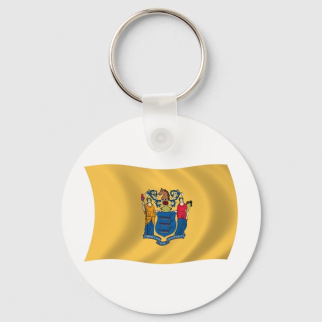 New Jersey Flag Keychain (Front)