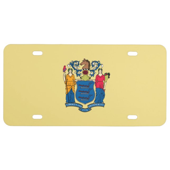 New Jersey flag License Plate (Front)