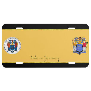 New Jersey flag License Plate