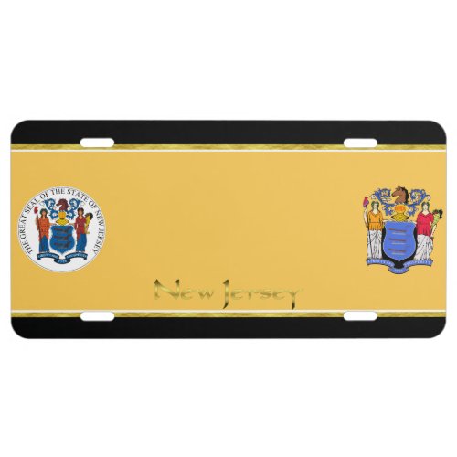 New Jersey flag License Plate