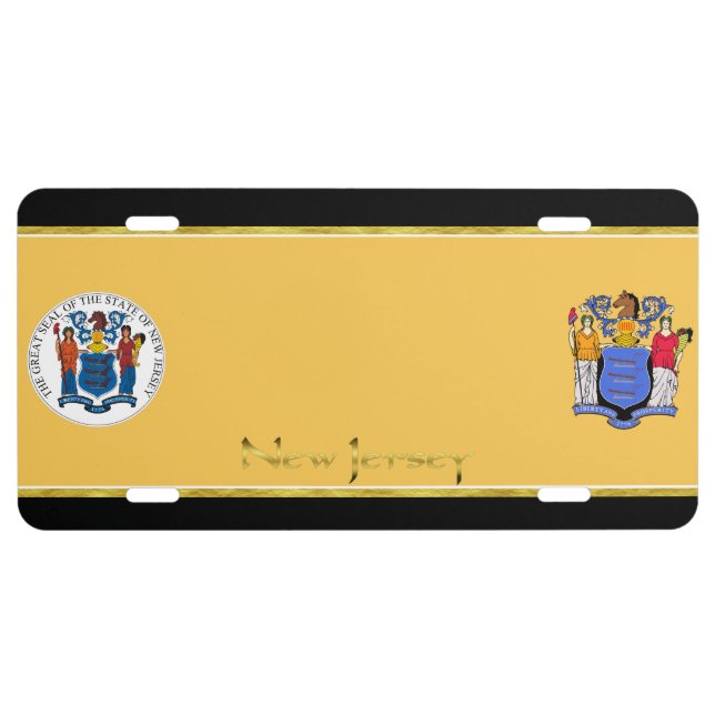 New Jersey flag License Plate (Front)