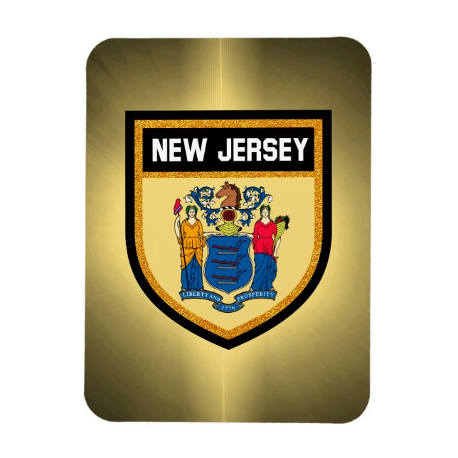 New Jersey Flag Magnet (Vertical)