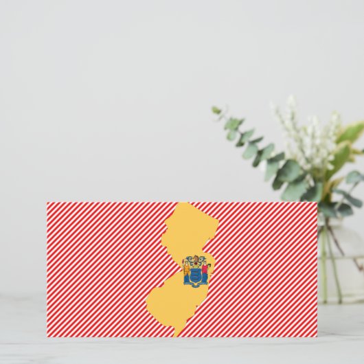 New Jersey Flag Map (Standing Front)