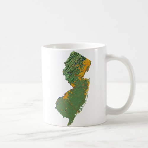 New Jersey Flag  Map Mug