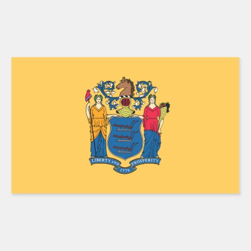 New Jersey Flag Rectangular Sticker