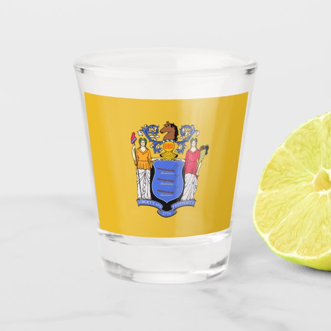 New Jersey flag         Shot Glass (Front)