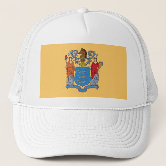NEW JERSEY FLAG TRUCKER HAT (Front)