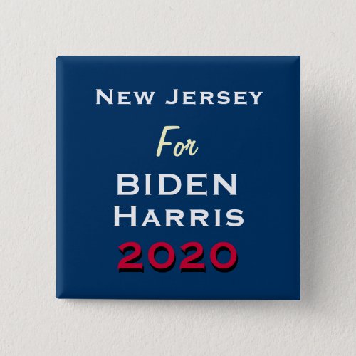 NEW JERSEY For BIDEN HARRIS 2020 Campaign Button