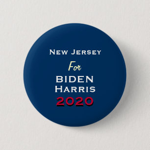 NEW JERSEY For BIDEN HARRIS 2020 Round Button