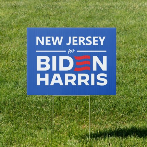 New Jersey for Biden Harris Sign