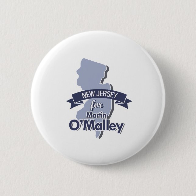 New Jersey for Martin O'Malley Button (Front)