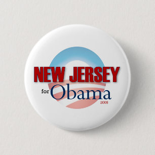 NEW JERSEY for Obama Pinback Button