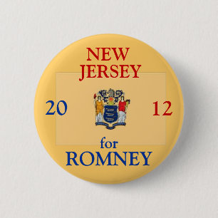 New Jersey for Romney 2012 Pinback Button