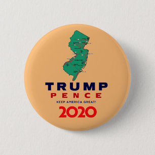 New Jersey for Trump Pence 2020 Button