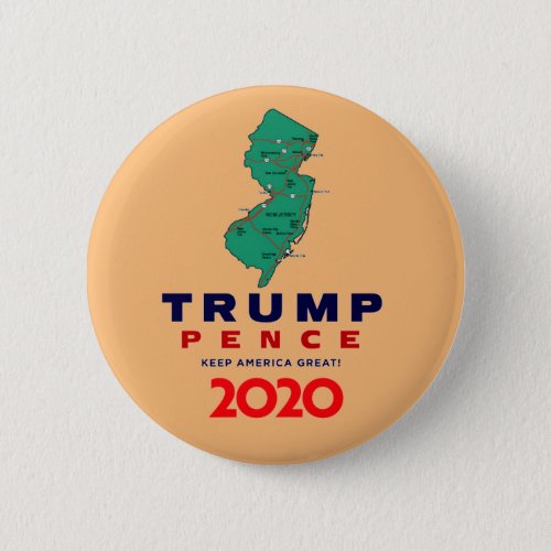 New Jersey for Trump Pence 2020 Button