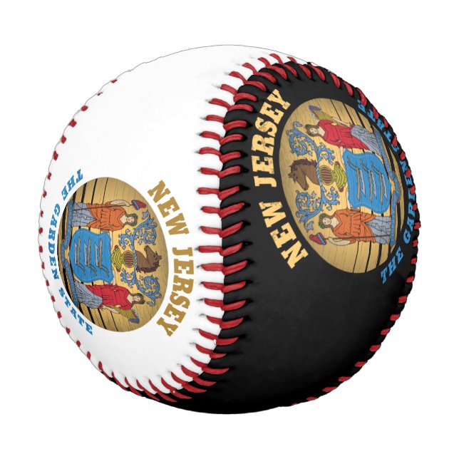 NEW JERSEY GARDEN STATE FLAG BASEBALL (Angled)