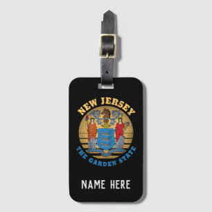 NEW JERSEY GARDEN STATE FLAG LUGGAGE TAG