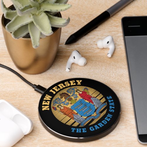 NEW JERSEY GARDEN STATE FLAG WIRELESS CHARGER 