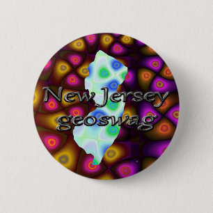 New Jersey Geoswag Swags Geocaching Gifts Treasure Button