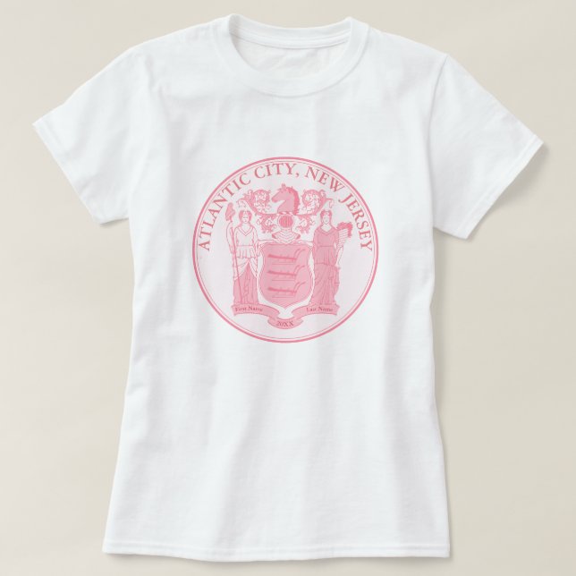 New Jersey Girl Personalize T-Shirt (Design Front)