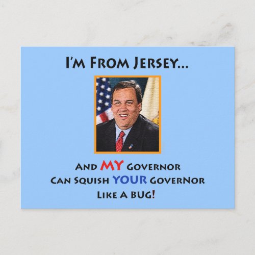 New Jersey Gov Chris Christie Postcard