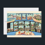 New Jersey Greetings Vintage Postcard<br><div class="desc">Wonderful vintage postcard greeting from the State of New Jersey repurposed!</div>